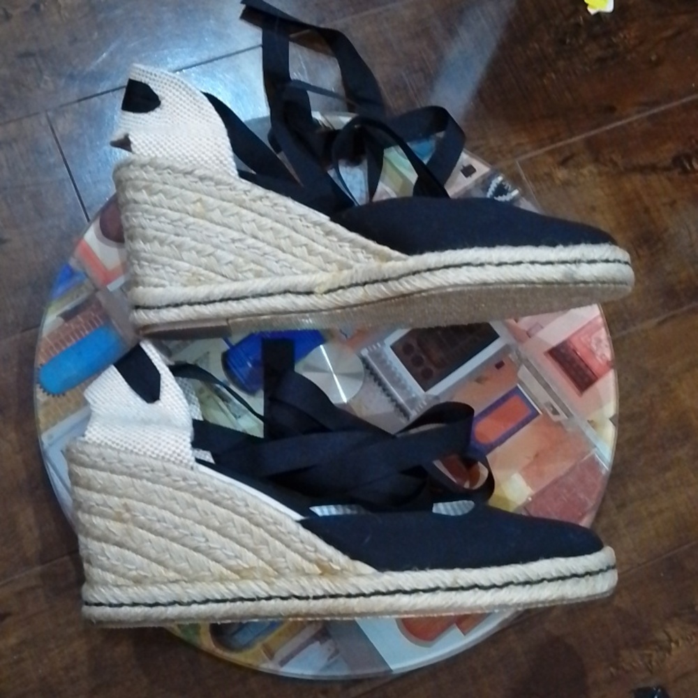 D4 💐Tommy Hilfiger 10 espadrille lace up sandals - Picture 5 of 12